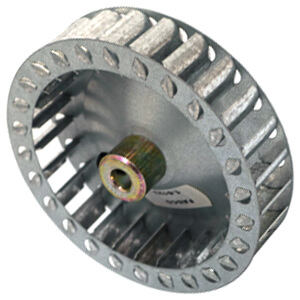 Main product image of Galvanized Steel Single Inlet Blower Wheel, CW (4" Diameter x 1" Width, 5/16" Bore)