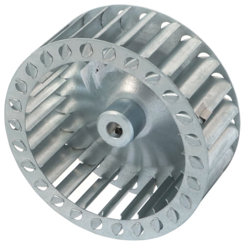 Main product image of Galvanized Steel Single Inlet Blower Wheel, CCW (4" Diameter x 1" Width, 5/16" Bore)