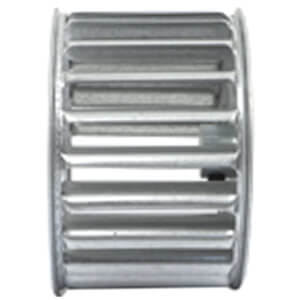 Main product image of Galvanized Steel Double Inlet Replacement Blower Wheel for Reznor, CCW (3-3/4" Diameter x 3-1/2" Width, 5/16" Bore)