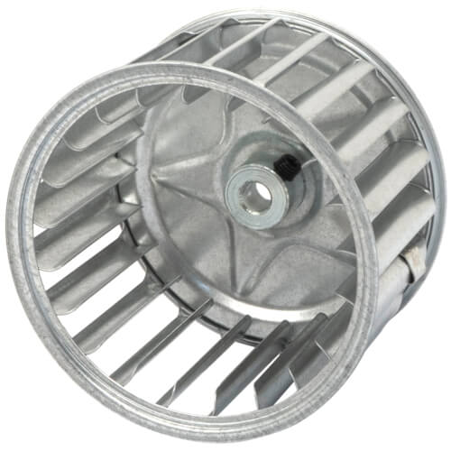 Main product image of Galvanized Steel Double Inlet Replacement Blower Wheel for Reznor, CCW (3-3/4" Diameter x 3-1/2" Width, 5/16" Bore)