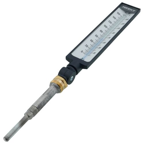 Main product image of BX9, 9" Scale, 6" Adjustable Angle Industrial Thermometer (0-Degree (F) to 160-Degree (F))