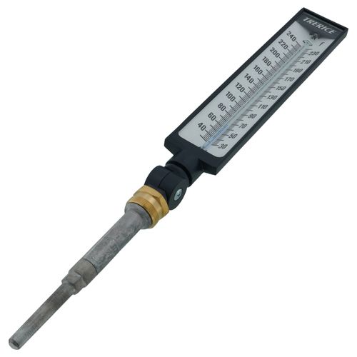 Main product image of BX9, 9" Scale, 6" Adjustable Angle Industrial Thermometer (30-Degree (F) to 240-Degree (F))