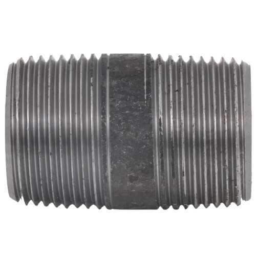 Main product image of 1" x 2" Schedule 80 Heavy Duty Seamless Black Nipple