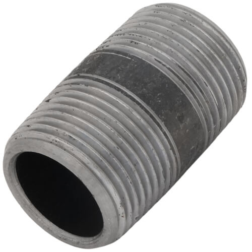 Main product image of 1" x 2" Schedule 80 Heavy Duty Seamless Black Nipple