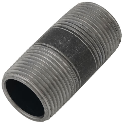 Main product image of 1" x 2-1/2" Schedule 80 Heavy Duty Seamless Black Nipple