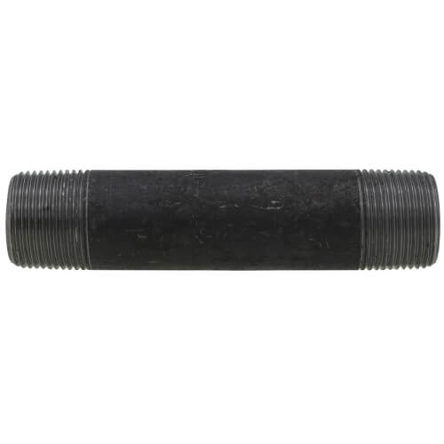 Main product image of 1" x 5-1/2" Schedule 80 Heavy Duty Seamless Black Nipple