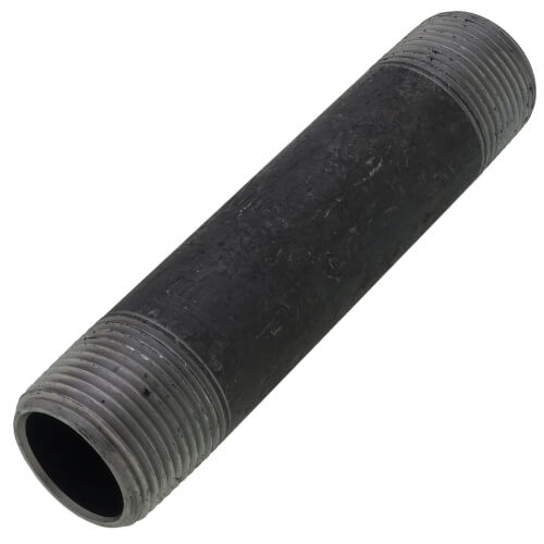 Main product image of 1" x 5-1/2" Schedule 80 Heavy Duty Seamless Black Nipple