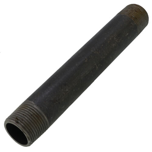 Main product image of 1" x 8" Schedule 80 Heavy Duty Seamless Black Nipple