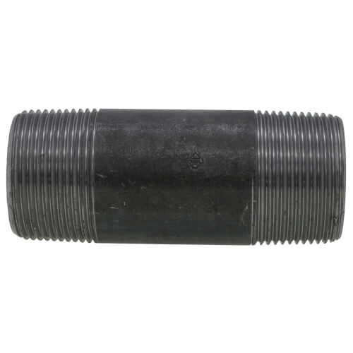 Main product image of 1-1/4" x 4" Schedule 80 Heavy Duty Seamless Black Nipple