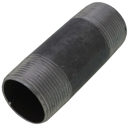 Main product image of 1-1/4" x 4" Schedule 80 Heavy Duty Seamless Black Nipple