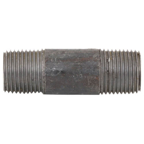 Main product image of 1/2" x 2-1/2" Schedule 80 Heavy Duty Seamless Black Nipple