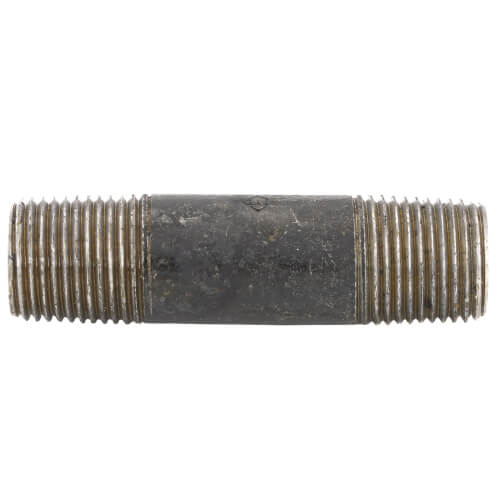 Main product image of 1/2" x 3" Schedule 80 Heavy Duty Seamless Black Nipple