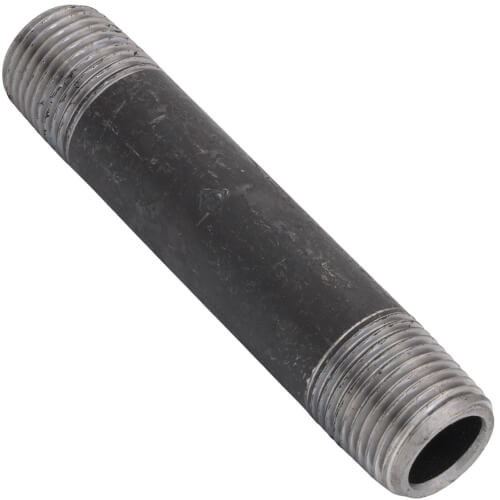 Main product image of 1/2" x 4" Schedule 80 Heavy Duty Seamless Black Nipple