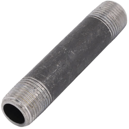Main product image of 1/2" x 4" Schedule 80 Heavy Duty Seamless Black Nipple