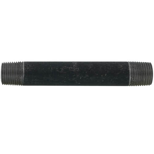Main product image of 1/2" x 5" Schedule 80 Heavy Duty Seamless Black Nipple