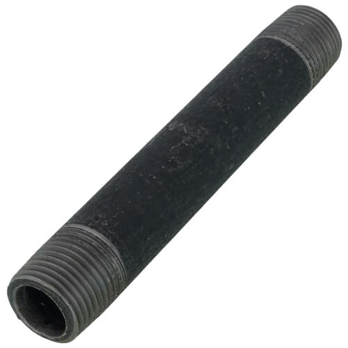 Main product image of 1/2" x 5" Schedule 80 Heavy Duty Seamless Black Nipple