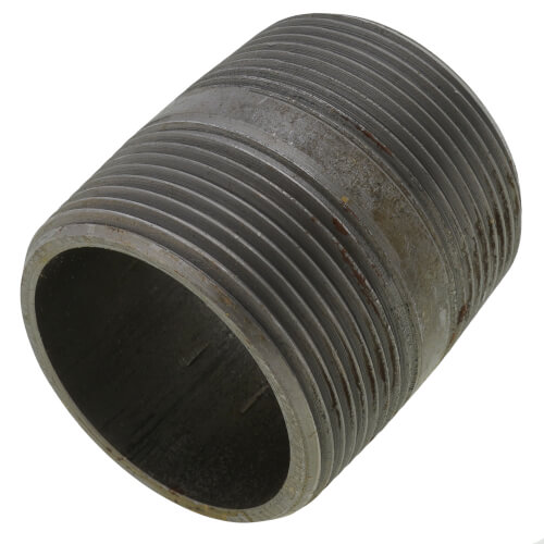 Main product image of 1-1/2" x 2" Schedule 80 Heavy Duty Seamless Black Nipple