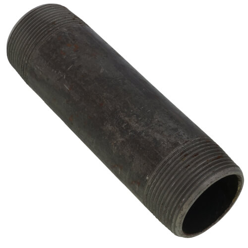 Main product image of 1-1/2" x 6" Schedule 80 Heavy Duty Seamless Black Nipple