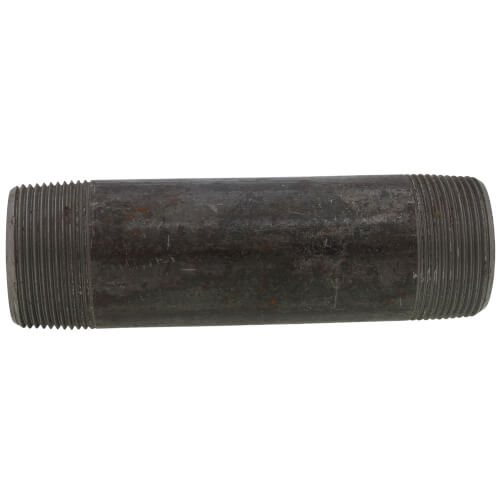 Main product image of 1-1/2" x 6" Schedule 80 Heavy Duty Seamless Black Nipple