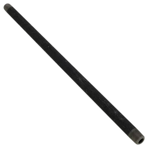 Main product image of 1/8" x 10" Schedule 80 Heavy Duty Seamless Black Nipple