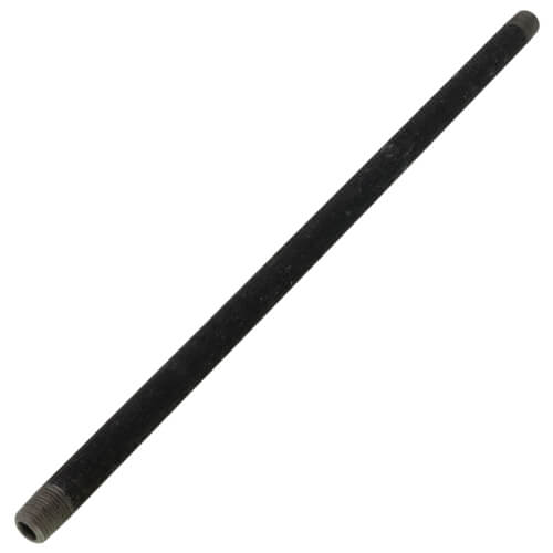 Main product image of 1/8" x 10" Schedule 80 Heavy Duty Seamless Black Nipple