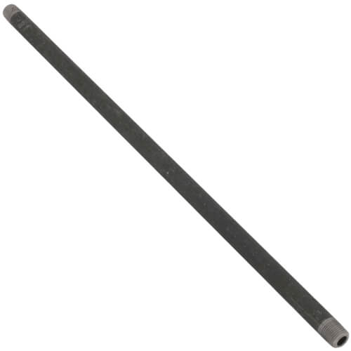 Main product image of 1/8" x 12" Schedule 80 Heavy Duty Seamless Black Nipple