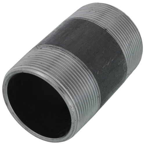 Main product image of 2" x 3-1/2" Schedule 80 Heavy Duty Seamless Black Nipple