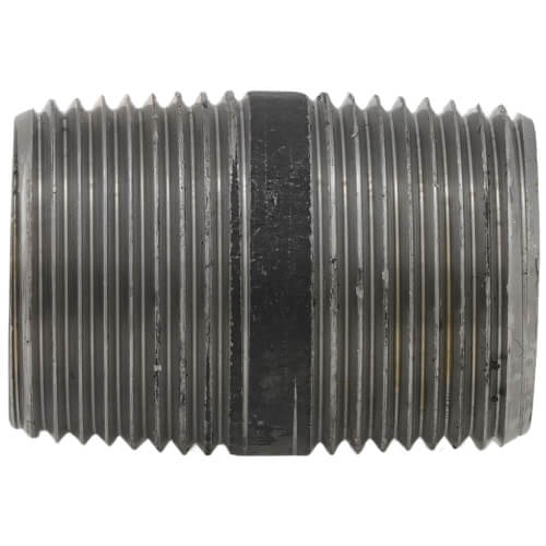 Main product image of 3/4" x 1-1/2" Schedule 80 Heavy Duty Seamless Black Nipple