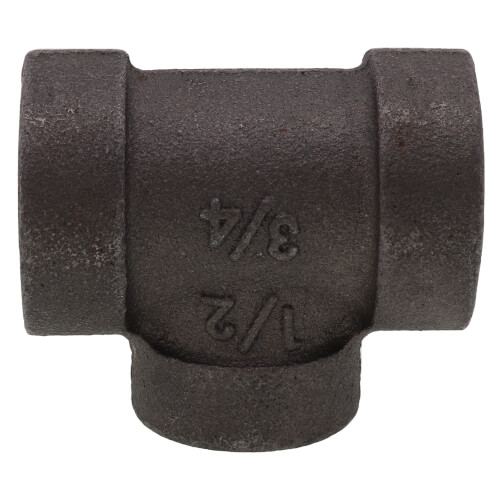 Main product image of 3/4" x 3/4" x 1/2" Extra Heavy Black Reducing Tee