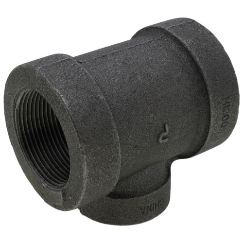 Main product image of 1-1/2" x 1-1/2" x 1" Extra Heavy Black Reducing Tee