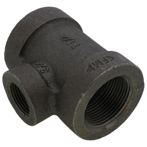 Main product image of 1-1/4" x 1-1/4" x 3/4" Extra Heavy Black Reducing Tee