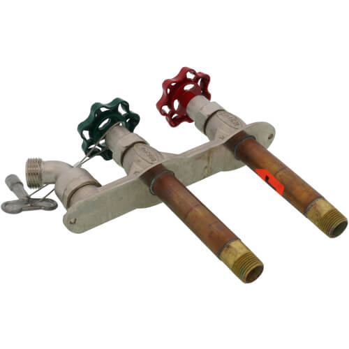 PRIER PRODUCTS C-108D04 4" Anti Siphon Hot and Cold Wall Hydrant with 1/2" Inl PRIER PRODUCTS C-108D04 4" Anti Siphon Hot and Cold Wall Hydrant with 1/2" Inl