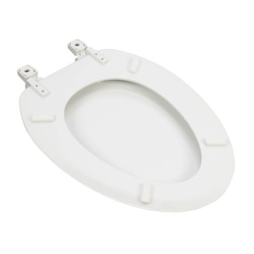 Main product image of White Standard Molded Wood Seat, Elongated Closed Front w/ Cover