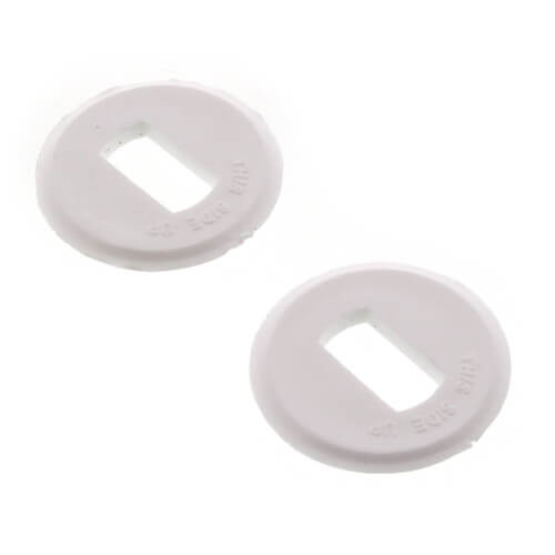Main product image of Round White Bolt Cap w/ Washer (box of 50 pairs)