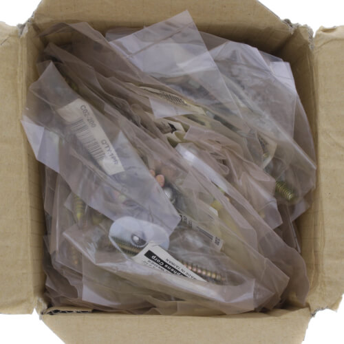 Main product image of 1/4" x 2-1/2" Brass Plated Closet Screws w/ Oval Washer (box of 50 pairs)