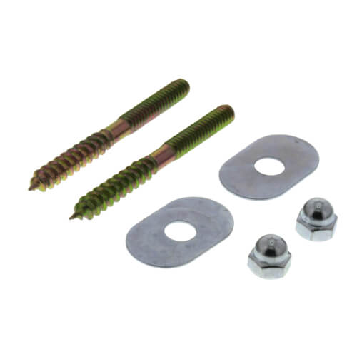 Main product image of 1/4" x 2-1/2" Brass Plated Closet Screws w/ Oval Washer (box of 50 pairs)