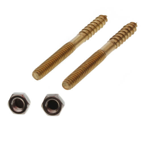 Main product image of 1/4" x 2-1/2" Brass Closet Screws w/ Round Washer (box of 50 pairs)