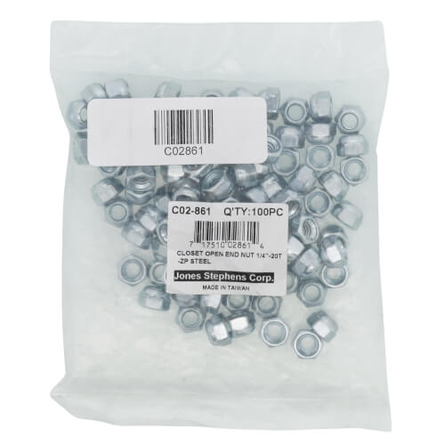 Main product image of 1/4" x 7/16" Zinc Plated Open Acorn Nut (Pack of 100)