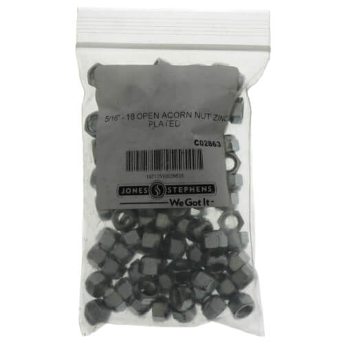 Main product image of 5/16" x 9/16" Zinc Plated Open Acorn Nut (Box of 100)