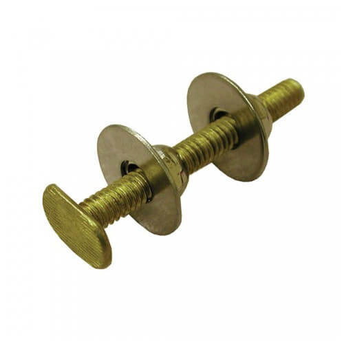 Main product image of 5/16" x 1-3/4" Brass Plated Closet Bolt - Elite Packs (box of 50 pairs)