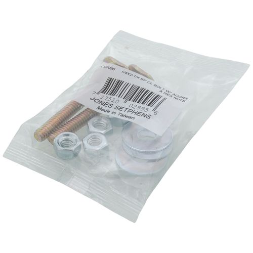 Main product image of 1/4" x 2-1/4" Brass Plated Closet Bolt - Elite Packs (box of  50 pairs)