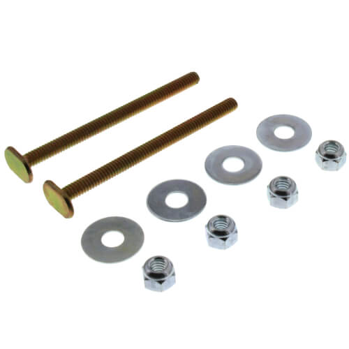 1/4" x 3-1/2" Brass Plated Closet Bolt - Elite Packs (box of  50 pairs)