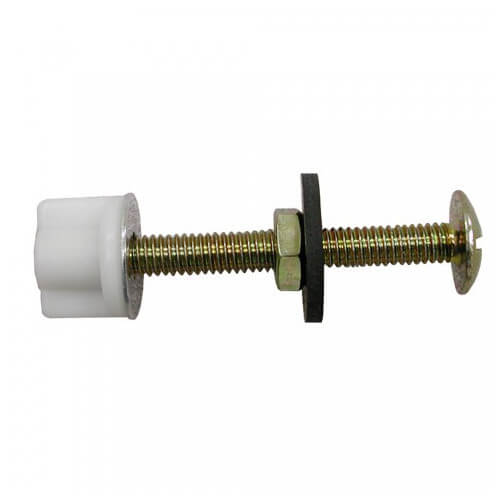 Main product image of 5/16" x 3" Tank to Bowl Set w/ Brass Plated Bolt and Gasket (box of 50 pairs)