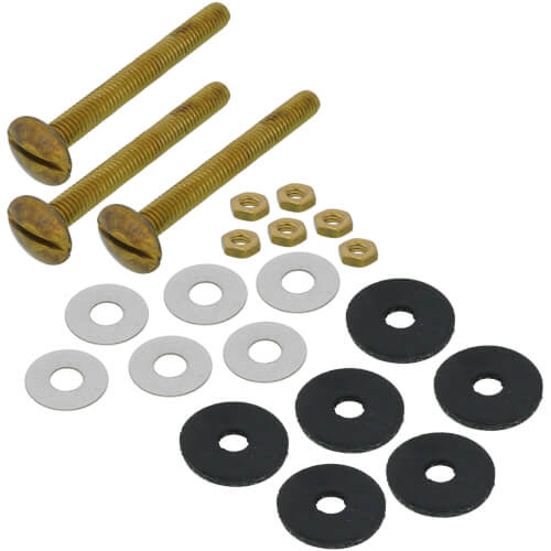 Main product image of 5/16" x 3" Brass Tri-Bolt Tank to Bowl Bolt Set