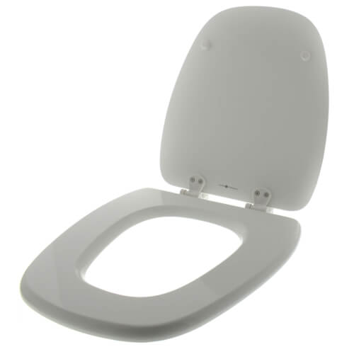 Deluxe Molded Wood Toilet Seat, Round Closed Square Front w/ Cover