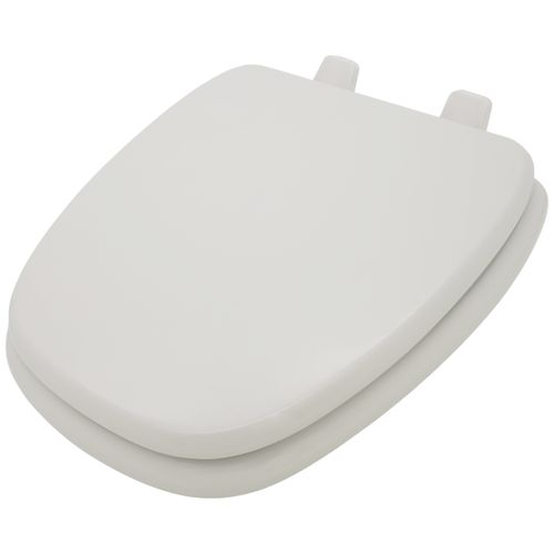 Main product image of Deluxe Molded Wood Toilet Seat, Round Closed Square Front w/ Cover