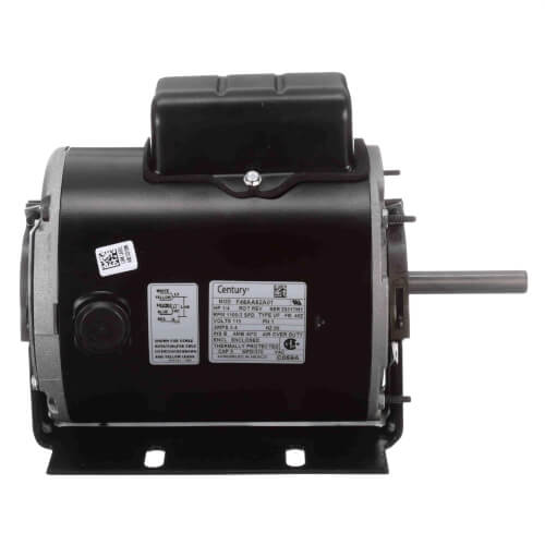 Main product image of 1/4 HP 115v 2 speed Direct Drive Fan Motor, 1 PH, 1200/1200 RPM,  48Z Frame, TEAO