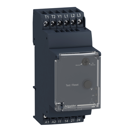 Harmony Control Relay, 3-Phase (5A, 2 NO, 24-240 VAC/DC)