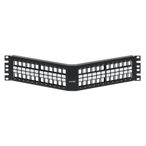 Main product image of Angled Quickport, Patch Panel, 48"port, 2RU (Black)