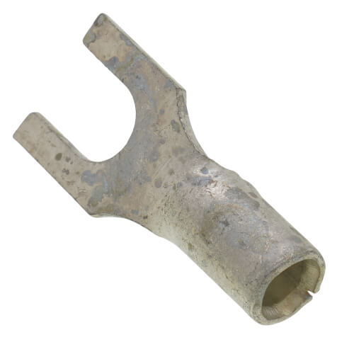 Main product image of #10 Bolt Hole Non-Insulated Copper Fork Terminal, 12-10 AWG